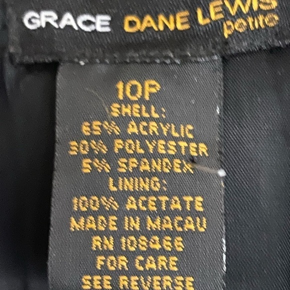 Grace Dane Lewis Blazer Vintage Double Breasted Hourglass Fit Size 10P Gothic - Picture 3 of 7